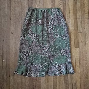 🦚 5/$30 Y2K Paisley Floral Midi Skirt
